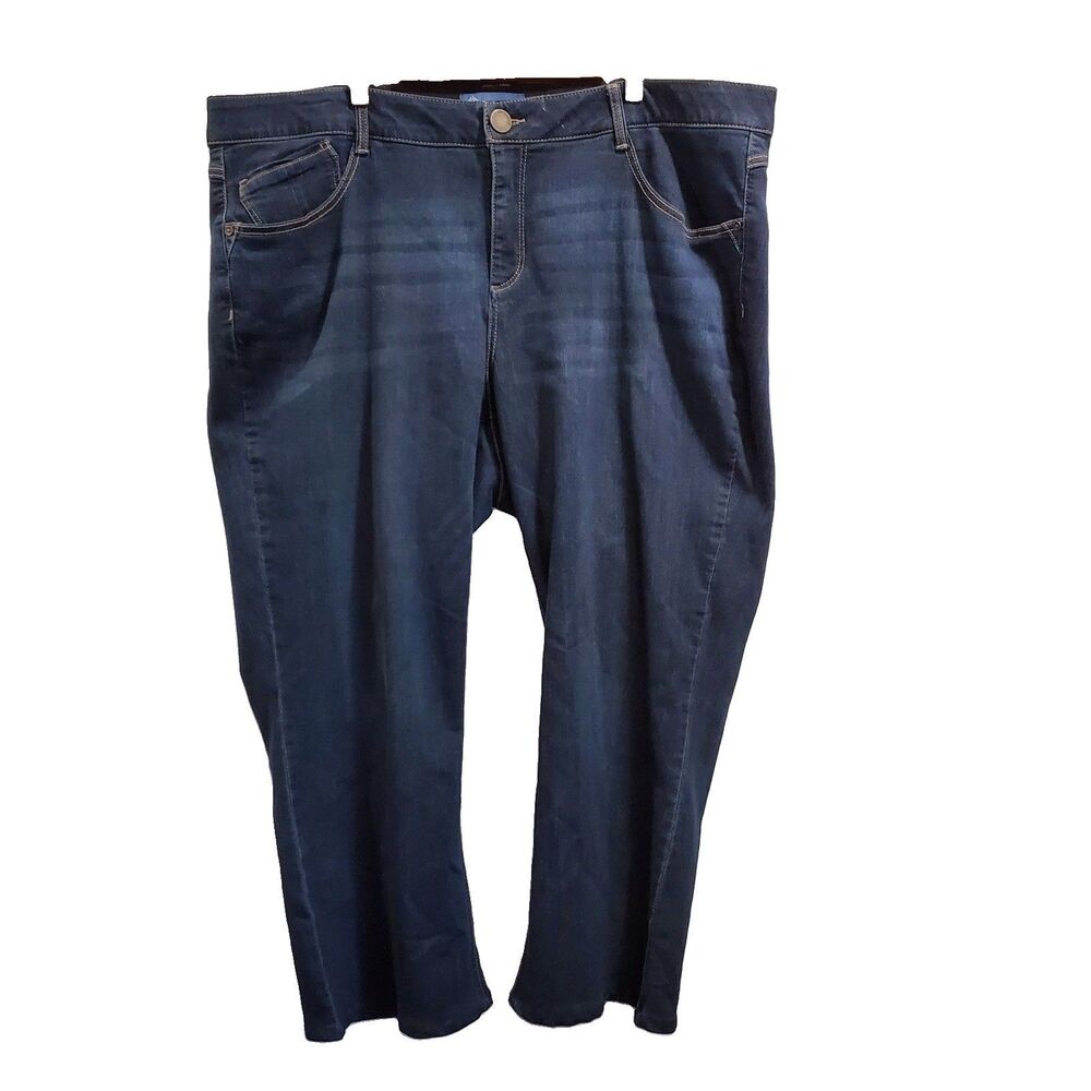 Democracy Ab Solution Jeans Women's Plus size 22W Dark wash stretch 25" inseam
